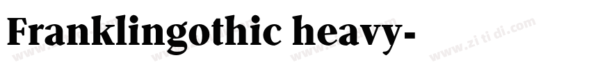 Franklingothic heavy字体转换